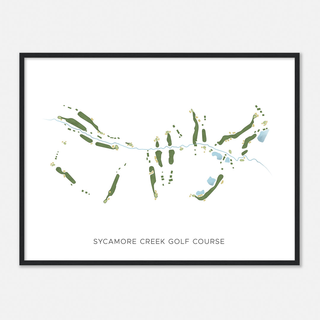 Print of Sycamore Creek Golf Course Modern Map