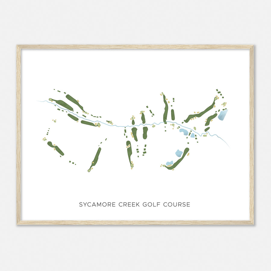 Print of Sycamore Creek Golf Course Modern Map