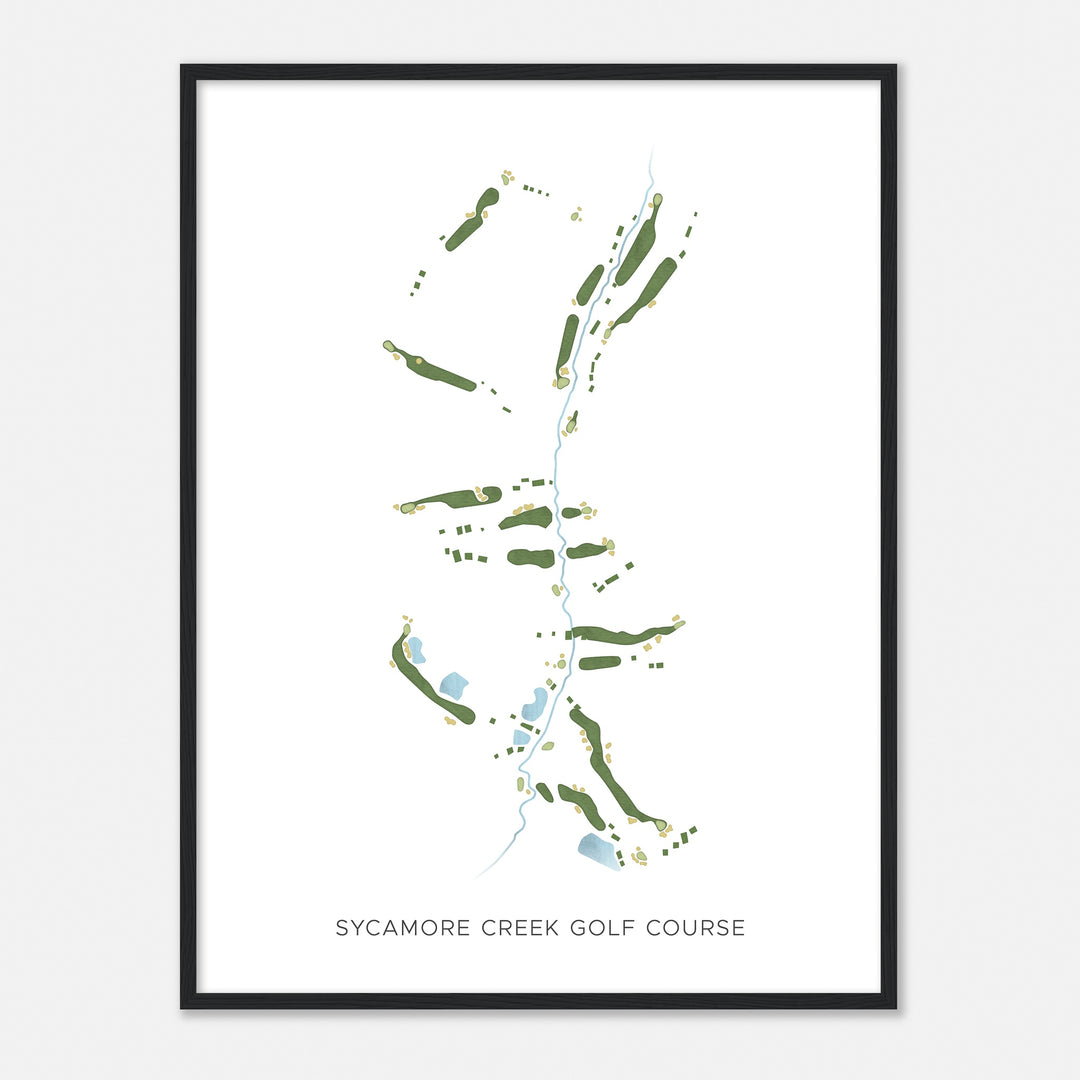 Print of Sycamore Creek Golf Course Modern Map