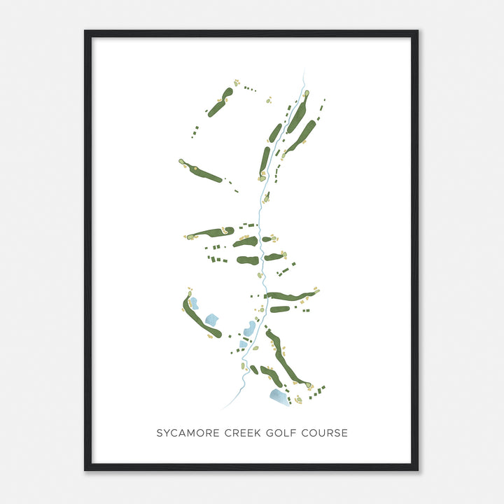 Print of Sycamore Creek Golf Course Modern Map