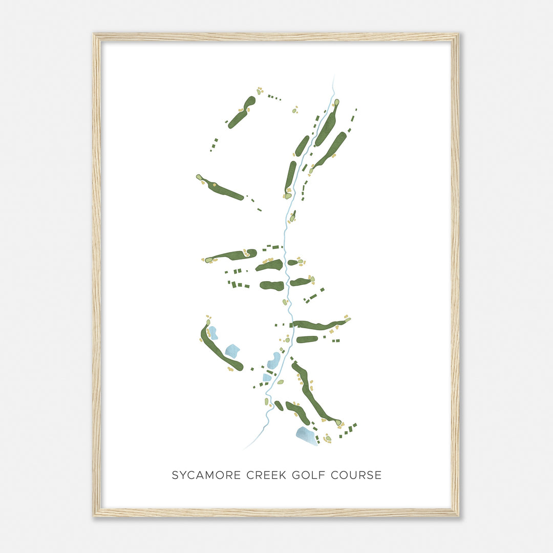 Print of Sycamore Creek Golf Course Modern Map