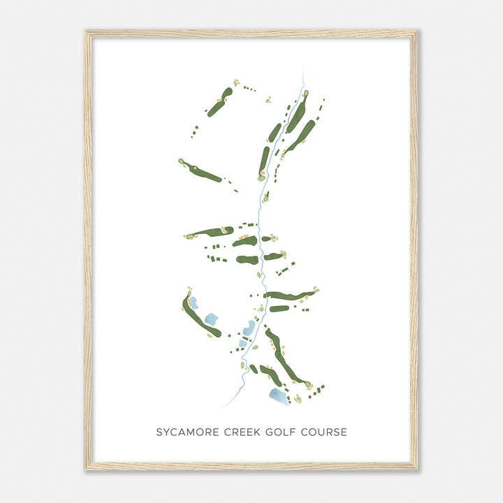 Print of Sycamore Creek Golf Course Modern Map