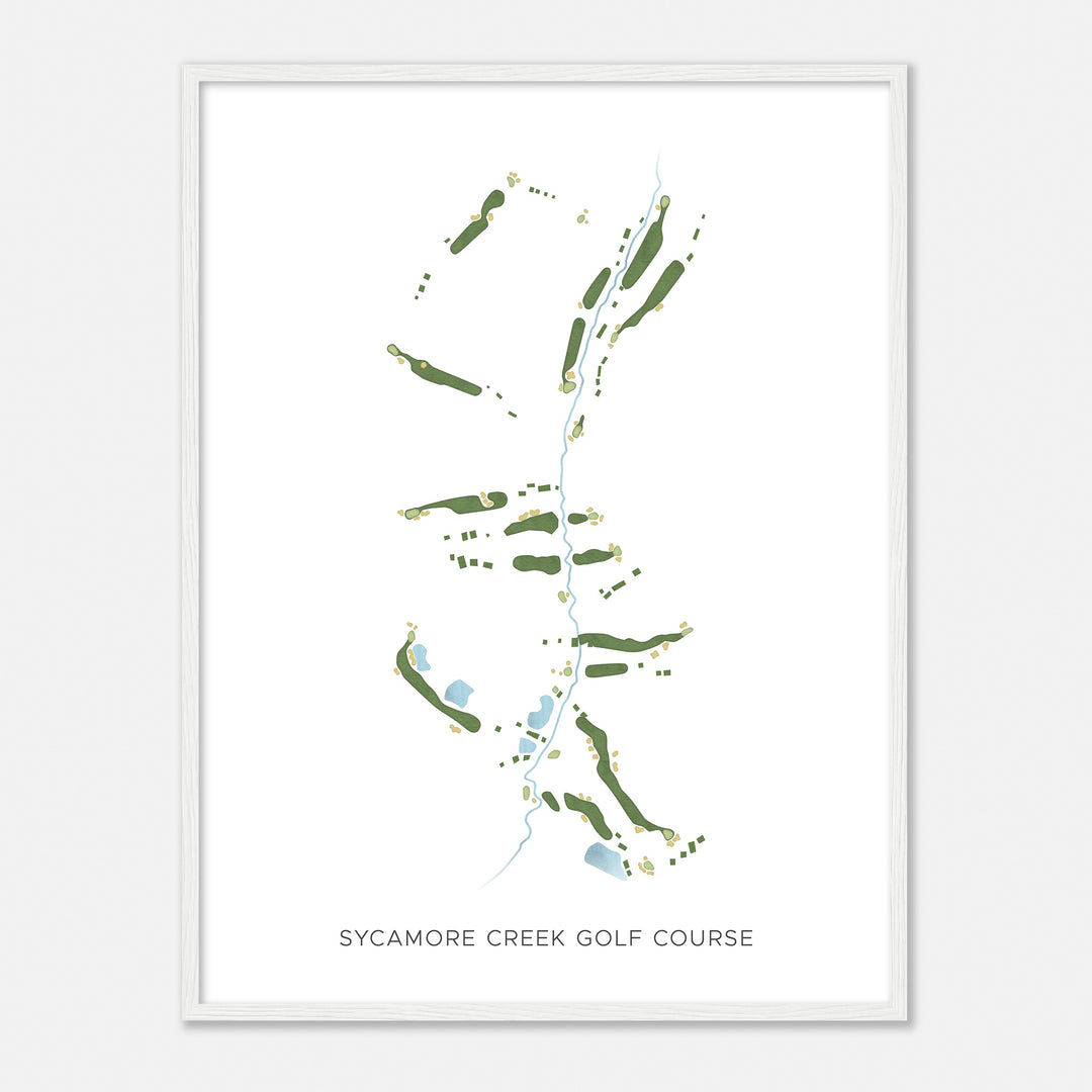 Print of Sycamore Creek Golf Course Modern Map