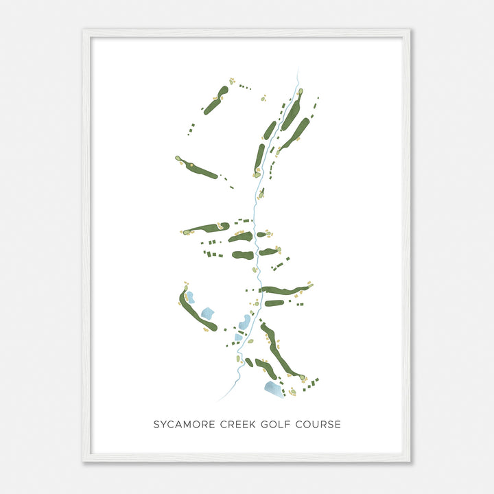 Print of Sycamore Creek Golf Course Modern Map