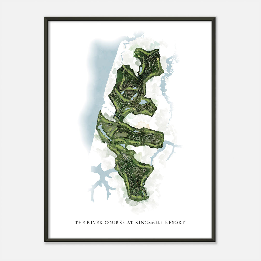 Print of The River Course At Kingsmill Resort Classic Map