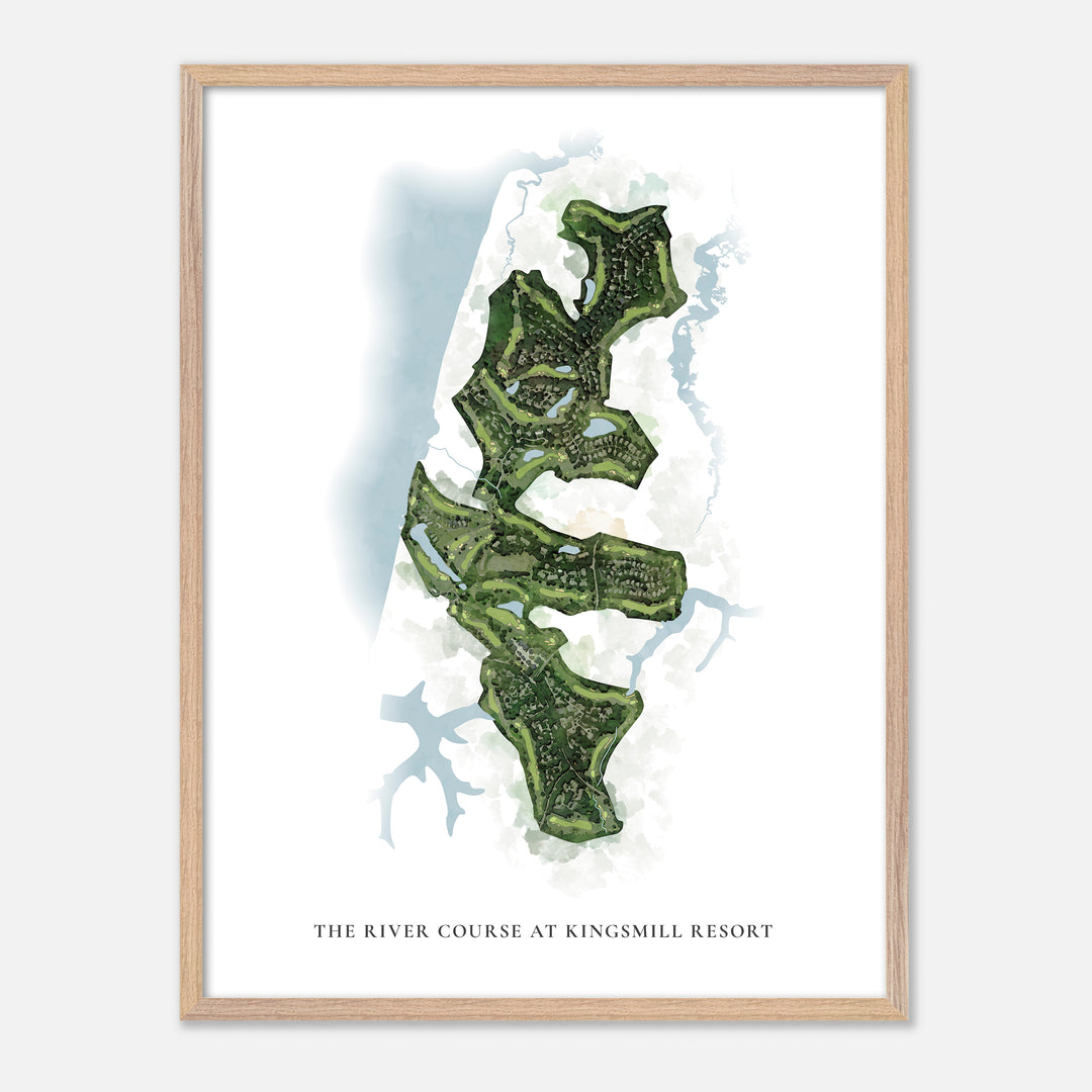 Print of The River Course At Kingsmill Resort Classic Map