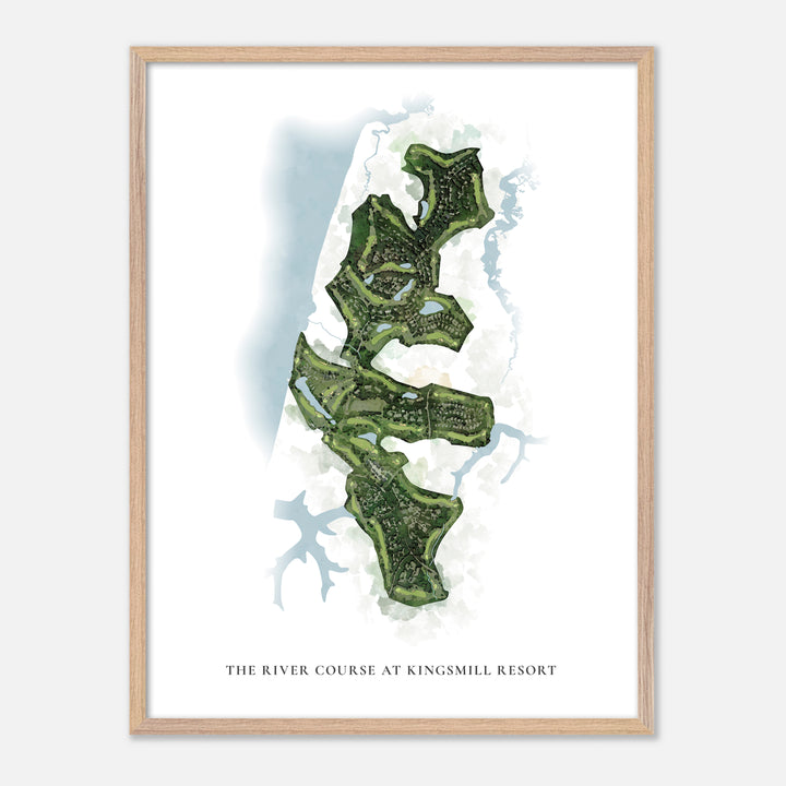 Print of The River Course At Kingsmill Resort Classic Map