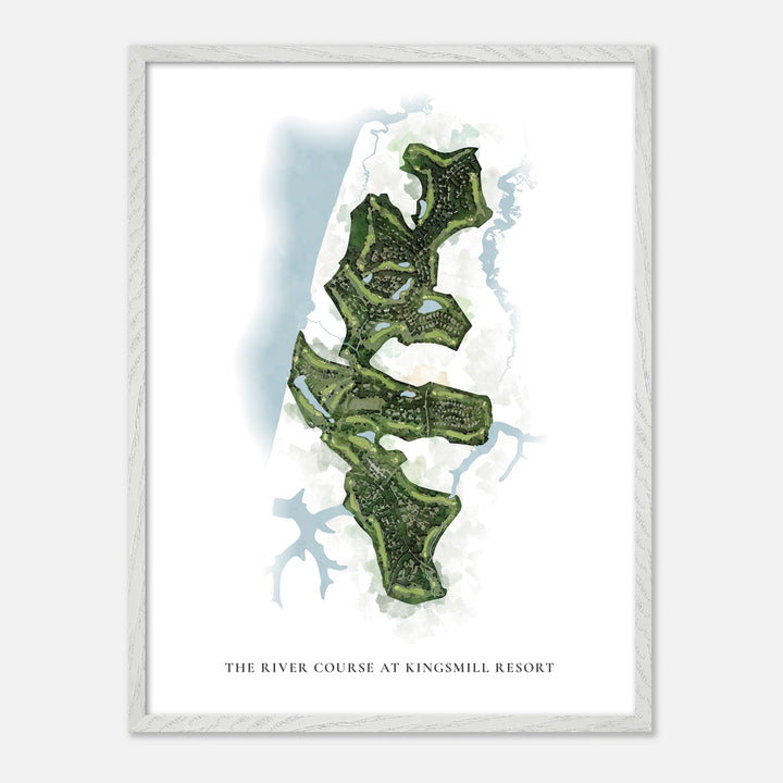 Print of The River Course At Kingsmill Resort Classic Map
