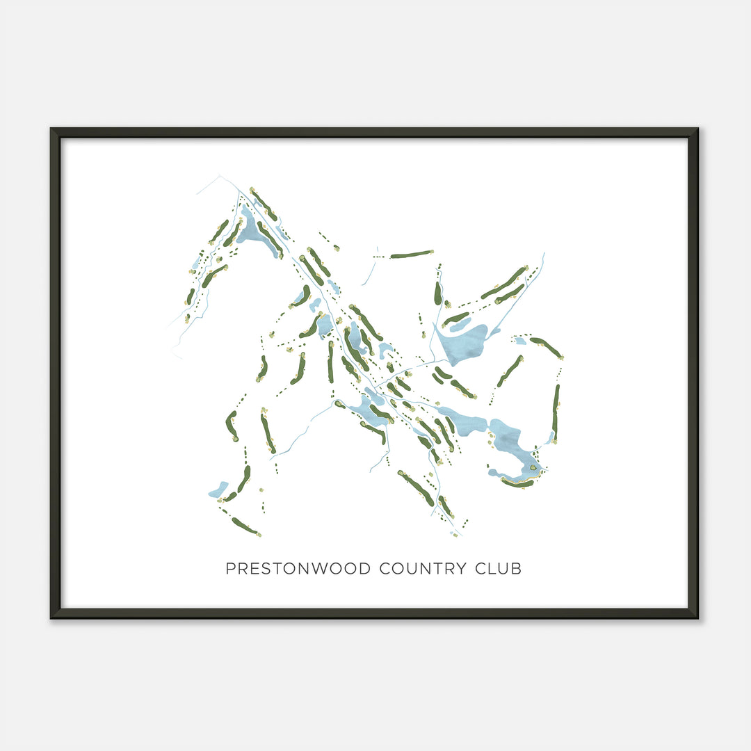 Print of Prestonwood Country Club Modern Map