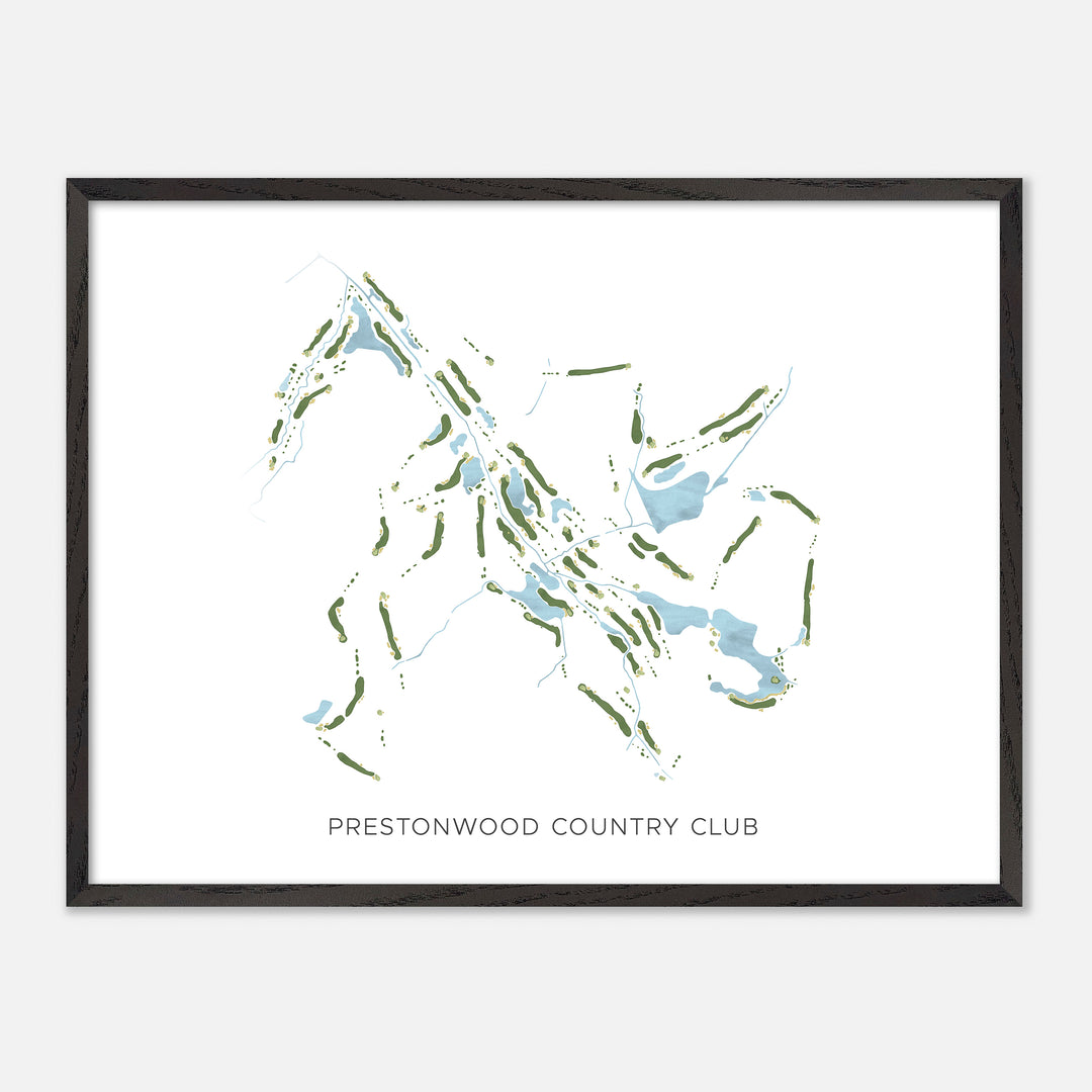 Print of Prestonwood Country Club Modern Map