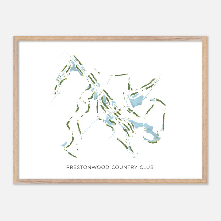 Print of Prestonwood Country Club Modern Map