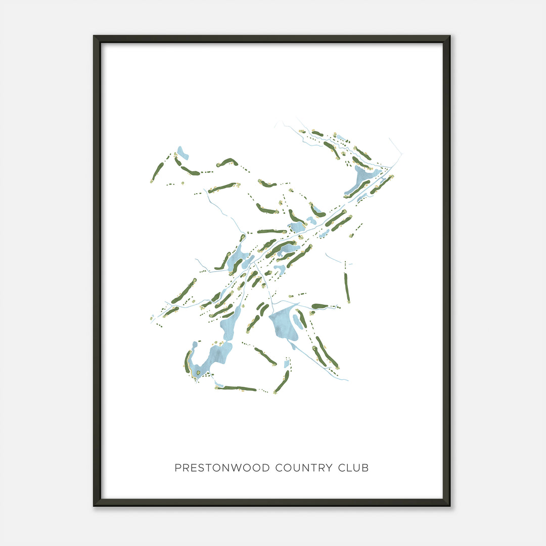 Print of Prestonwood Country Club Modern Map