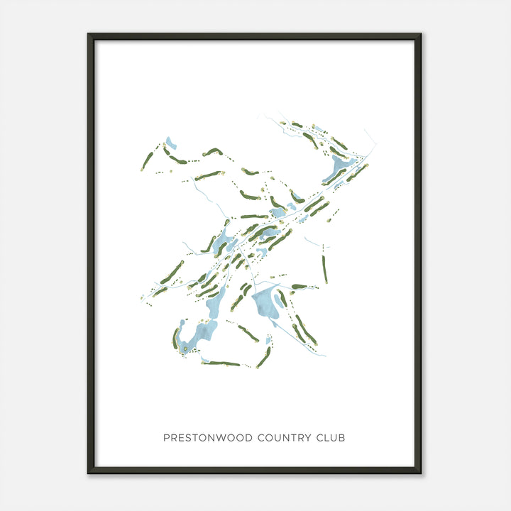 Print of Prestonwood Country Club Modern Map