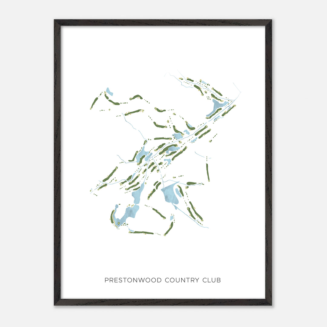 Print of Prestonwood Country Club Modern Map