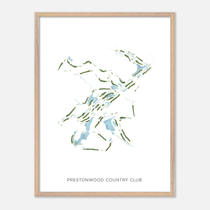 Print of Prestonwood Country Club Modern Map