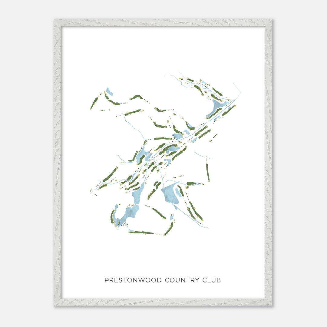 Print of Prestonwood Country Club Modern Map