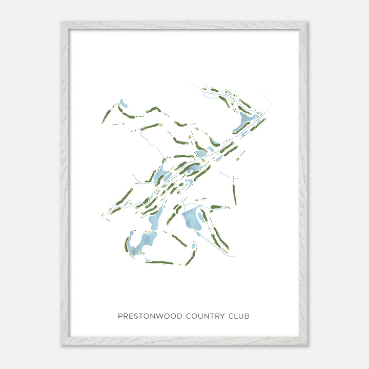 Print of Prestonwood Country Club Modern Map
