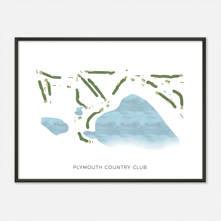 Print of Plymouth Country Club Modern Map