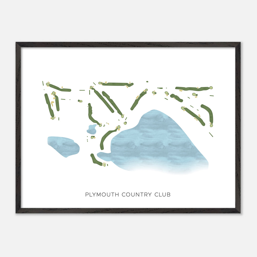 Print of Plymouth Country Club Modern Map