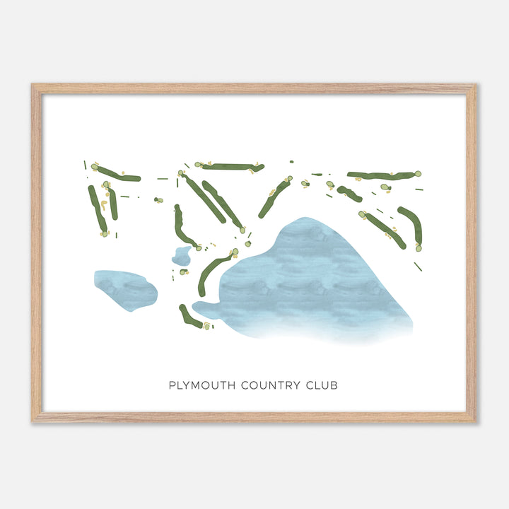 Print of Plymouth Country Club Modern Map