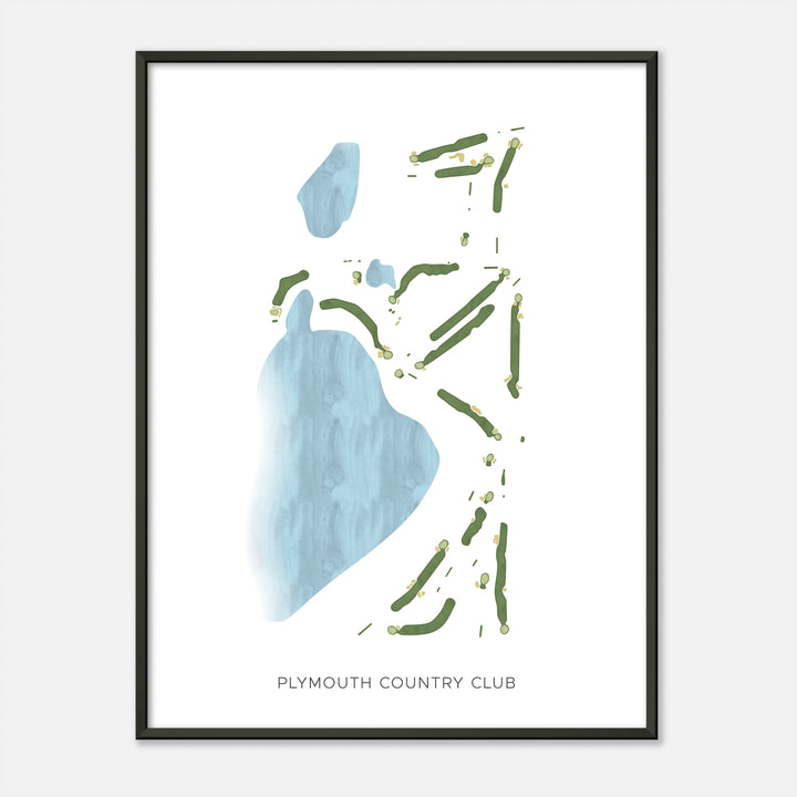 Print of Plymouth Country Club Modern Map