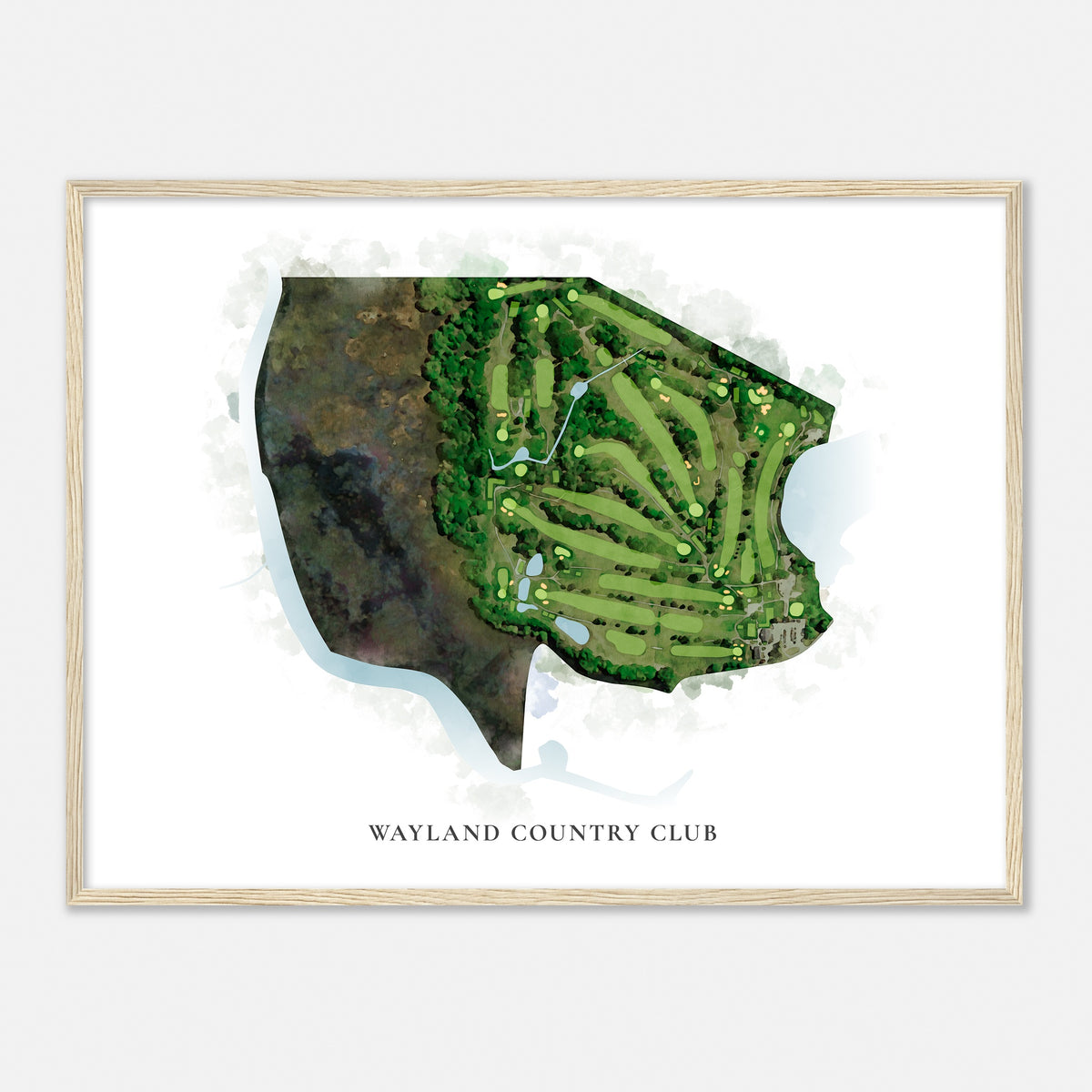 Print of Wayland Country Club Classic Map