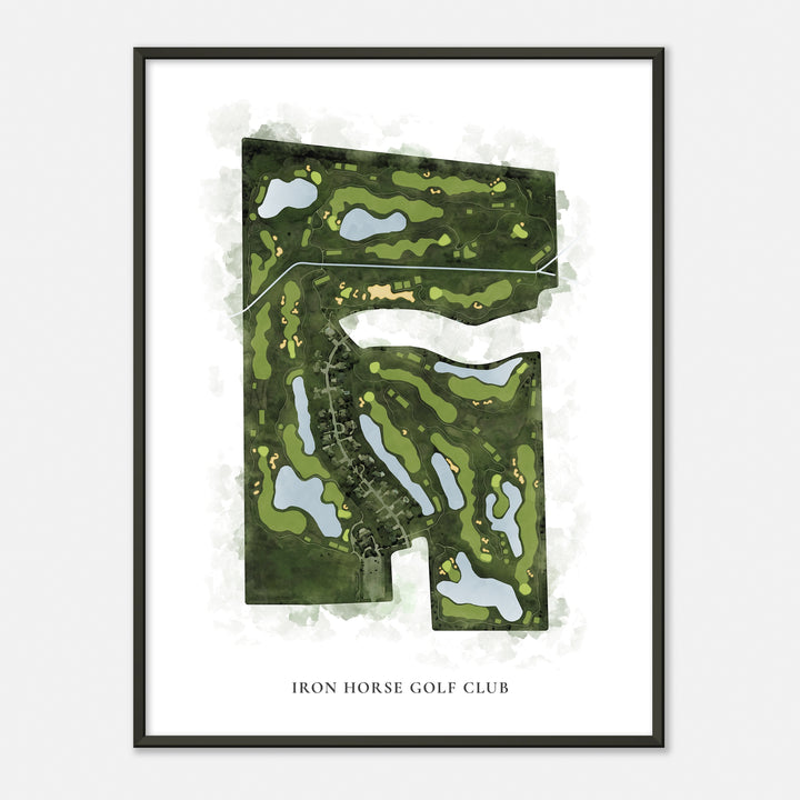 Print of Iron Horse Golf Club Classic Map