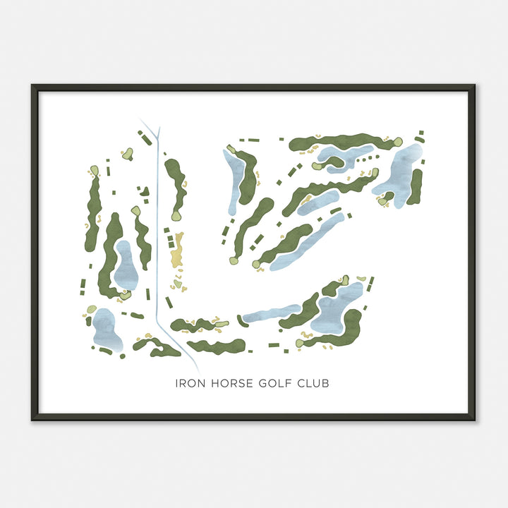 Print of Iron Horse Golf Club Modern Map