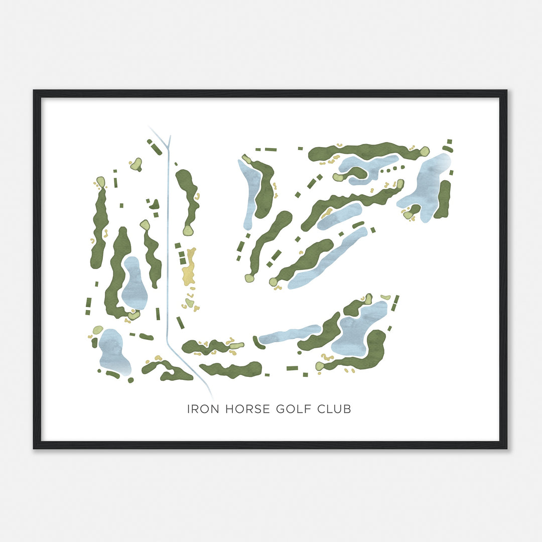 Print of Iron Horse Golf Club Modern Map