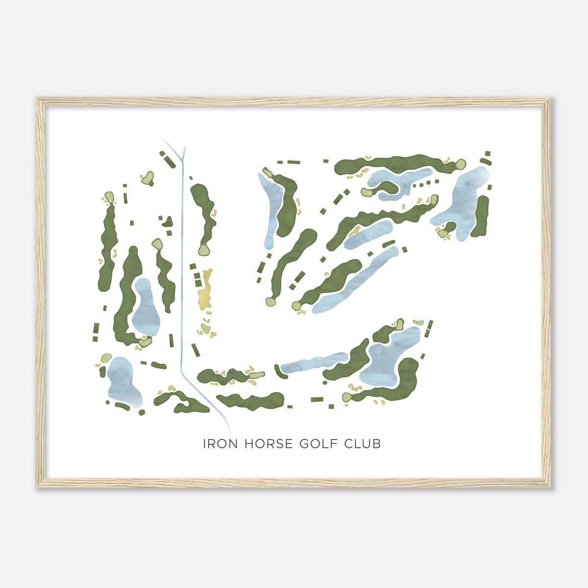 Print of Iron Horse Golf Club Modern Map