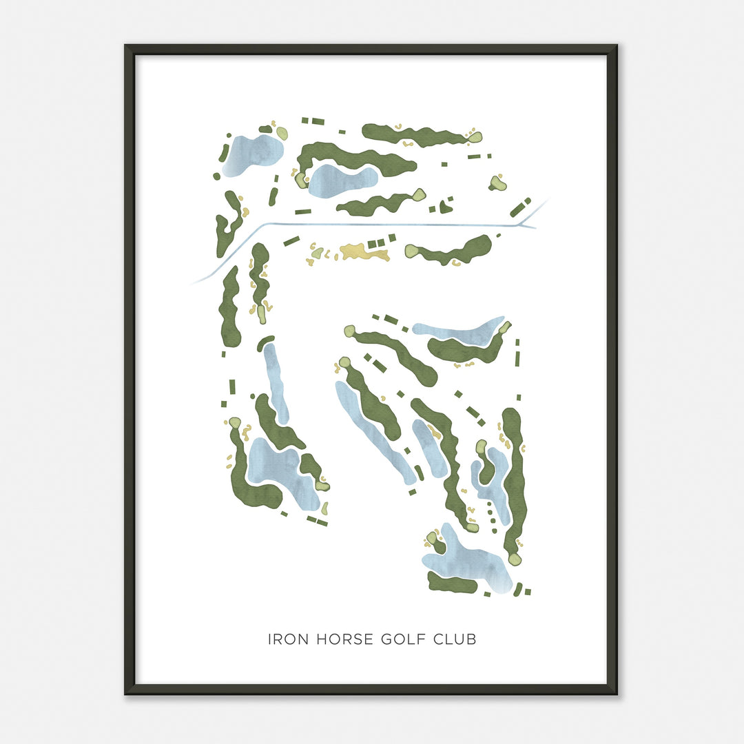 Print of Iron Horse Golf Club Modern Map