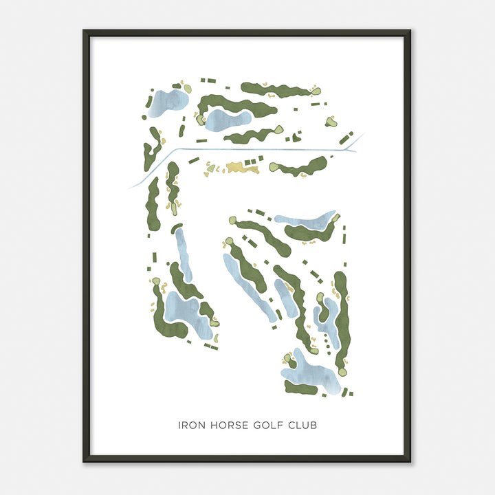 Print of Iron Horse Golf Club Modern Map