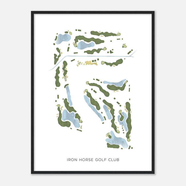 Print of Iron Horse Golf Club Modern Map