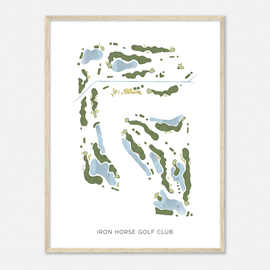 Print of Iron Horse Golf Club Modern Map