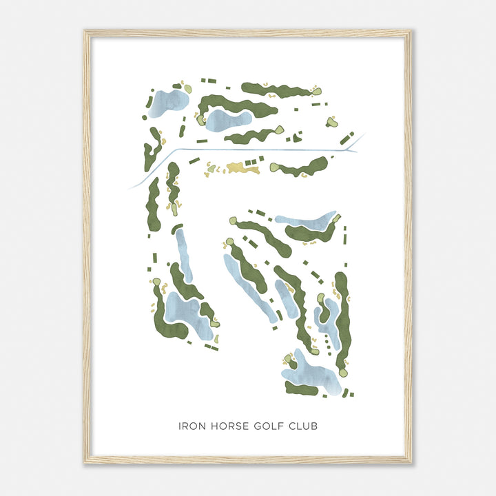 Print of Iron Horse Golf Club Modern Map
