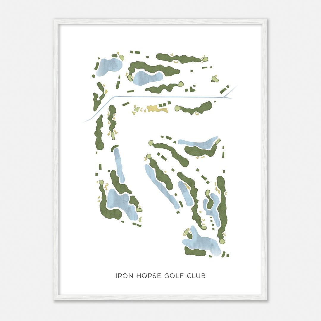 Print of Iron Horse Golf Club Modern Map
