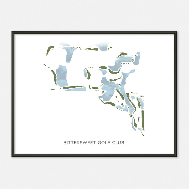 Print of Bittersweet Golf Club Modern Map