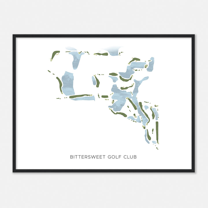 Print of Bittersweet Golf Club Modern Map