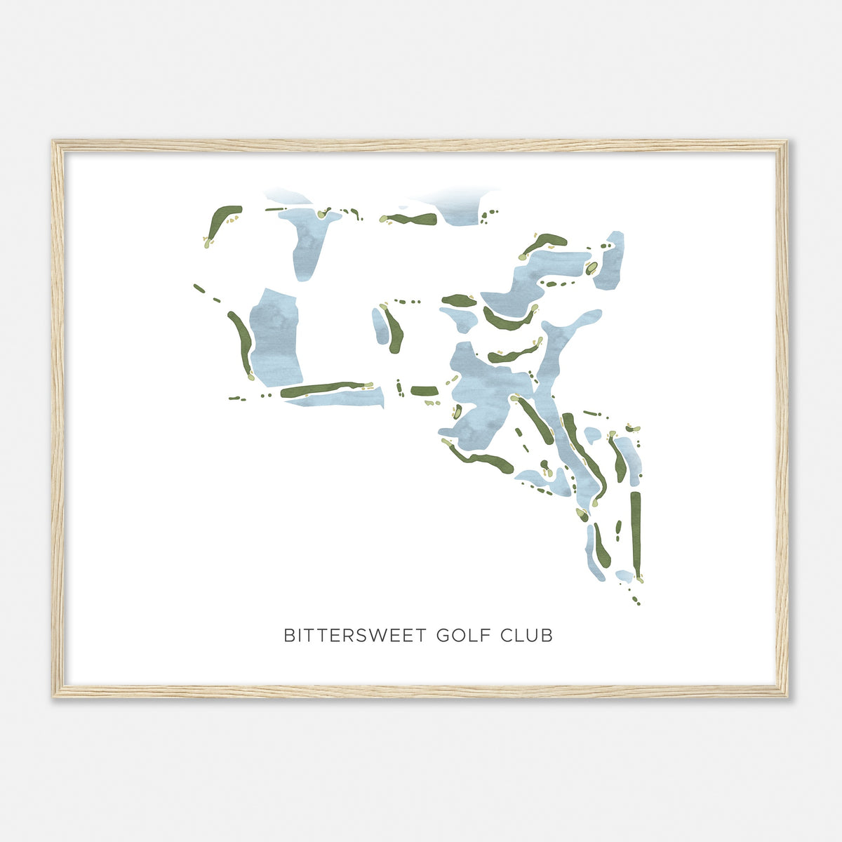 Print of Bittersweet Golf Club Modern Map