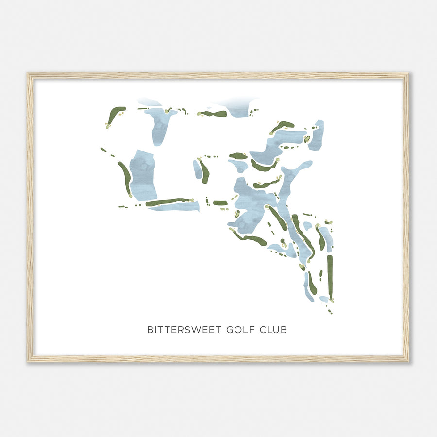 Print of Bittersweet Golf Club Modern Map