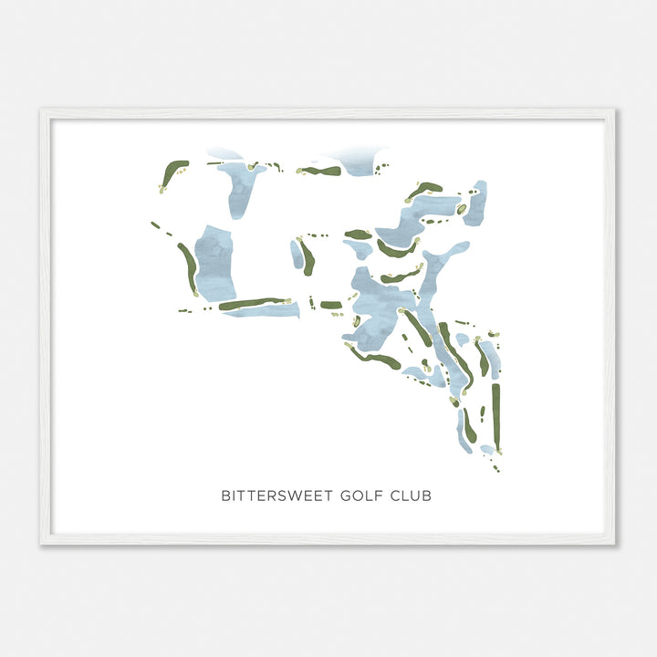 Print of Bittersweet Golf Club Modern Map