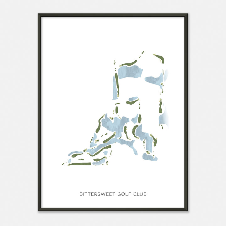 Print of Bittersweet Golf Club Modern Map