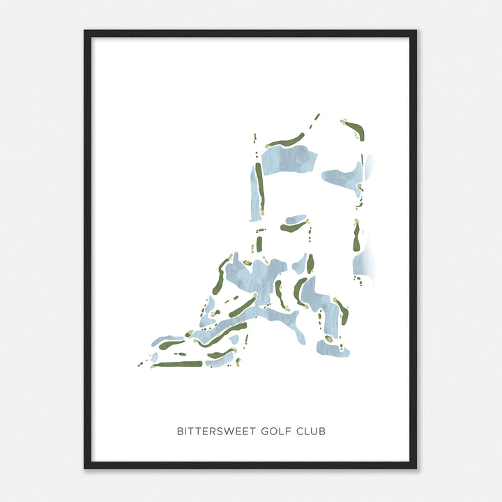 Print of Bittersweet Golf Club Modern Map