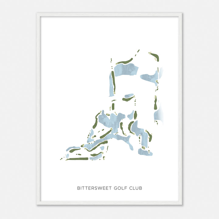 Print of Bittersweet Golf Club Modern Map
