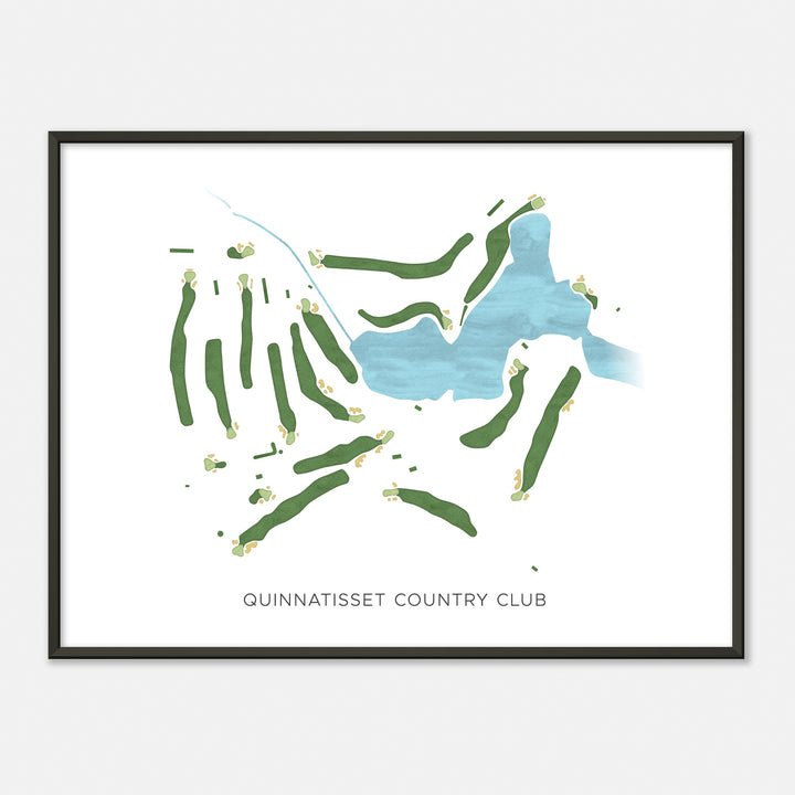 Print of Quinnatisset Country Club Modern Map