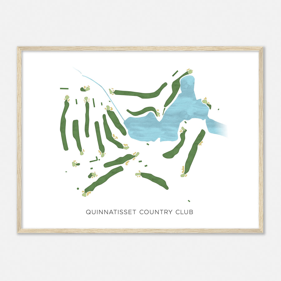 Print of Quinnatisset Country Club Modern Map