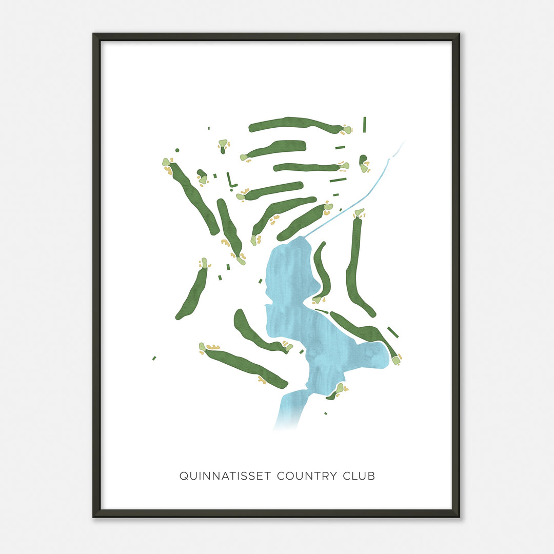 Print of Quinnatisset Country Club Modern Map