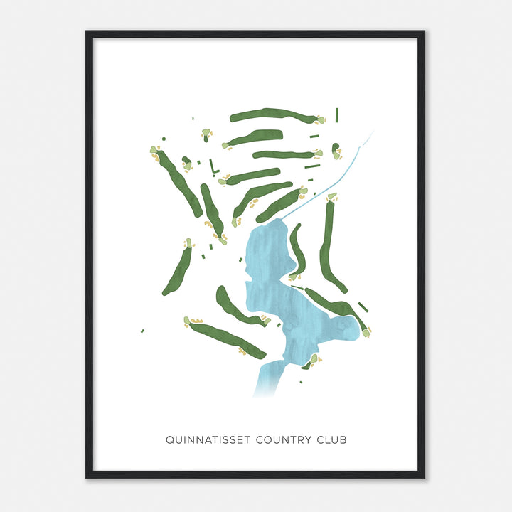 Print of Quinnatisset Country Club Modern Map