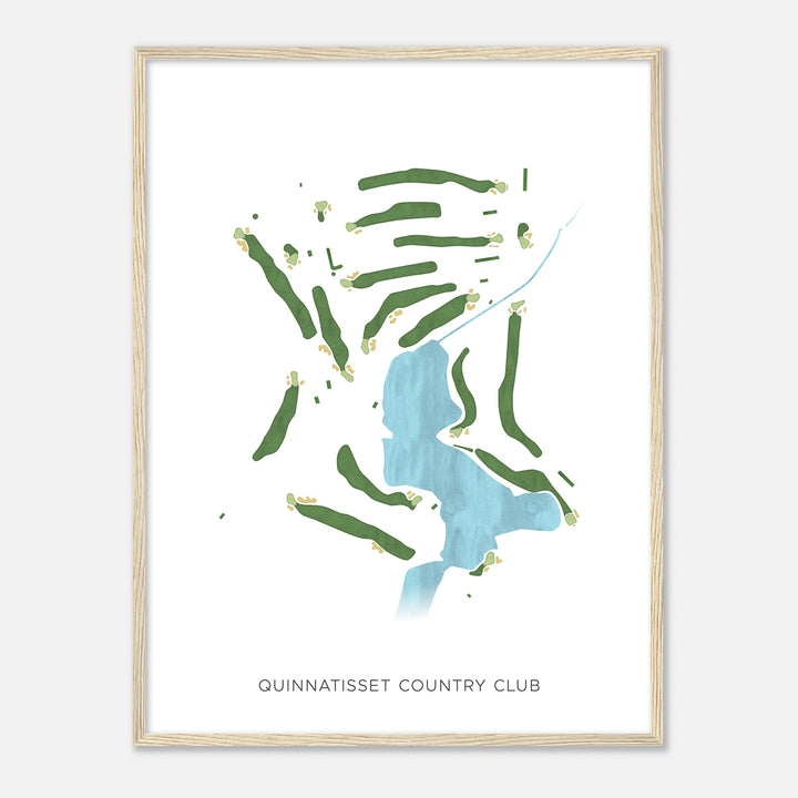 Print of Quinnatisset Country Club Modern Map