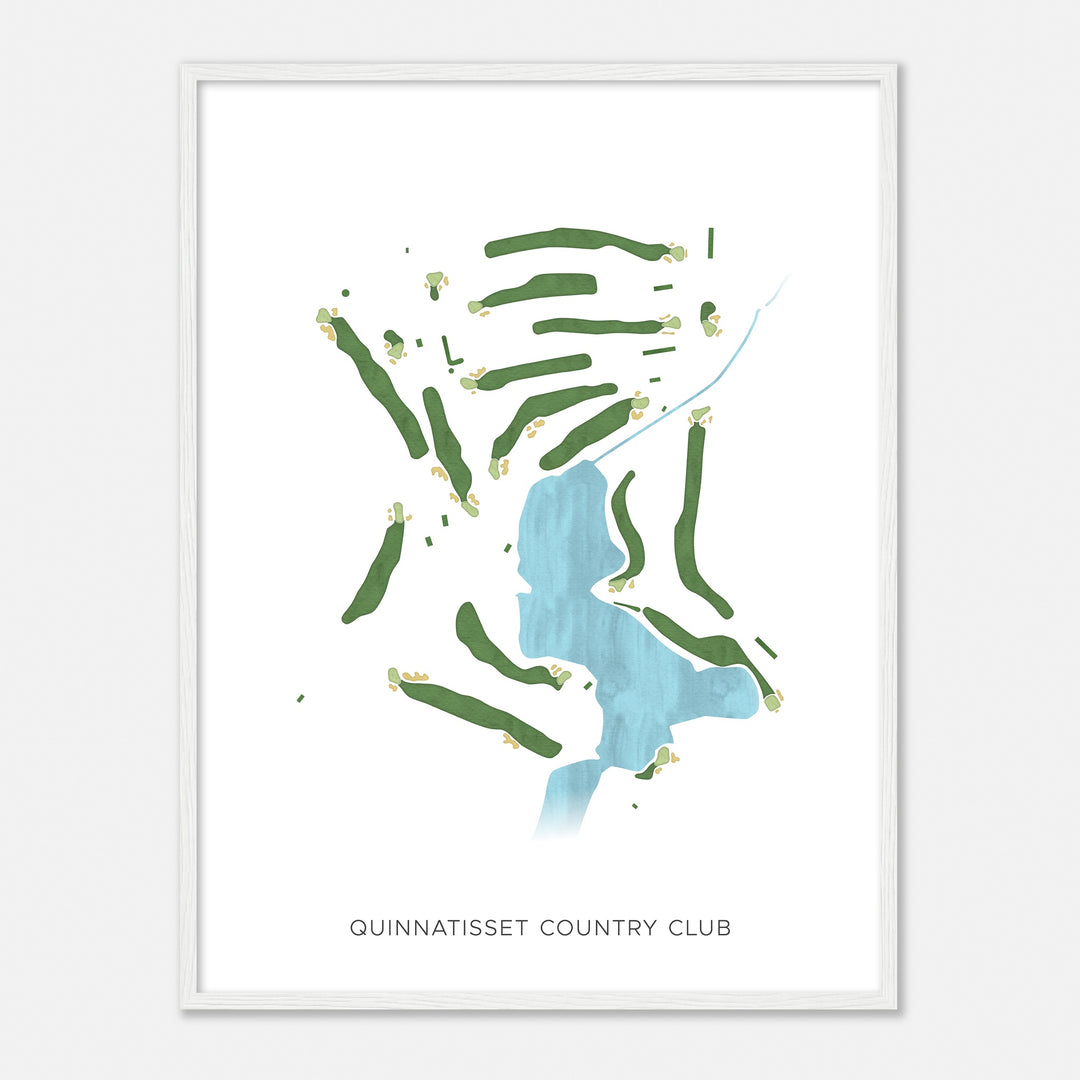 Print of Quinnatisset Country Club Modern Map